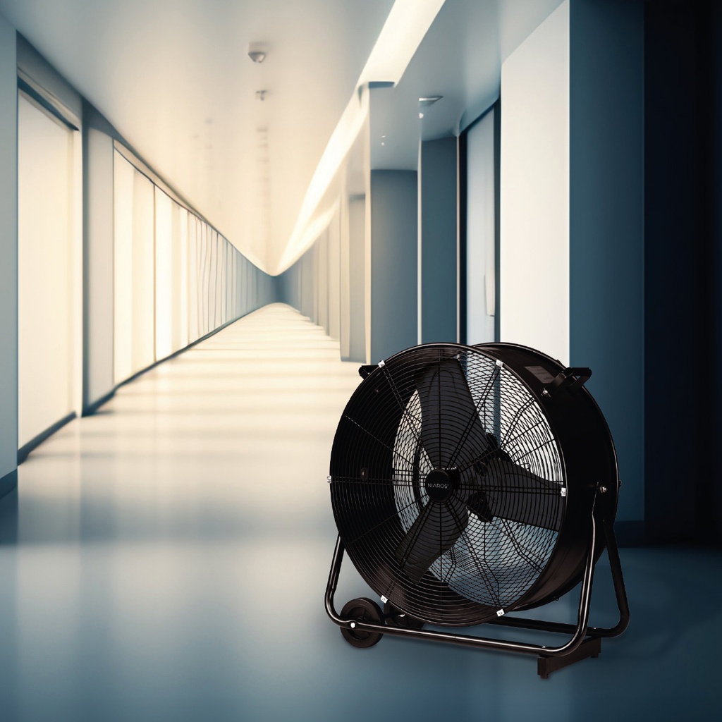 Ventilador metálico de suelo Bampa Ø70cm 250W Negro