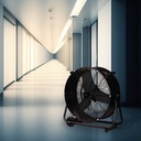Ventilador metálico de suelo Bampa Ø70cm 250W Negro