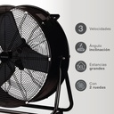 Ventilador metálico de suelo Bampa Ø70cm 250W Negro