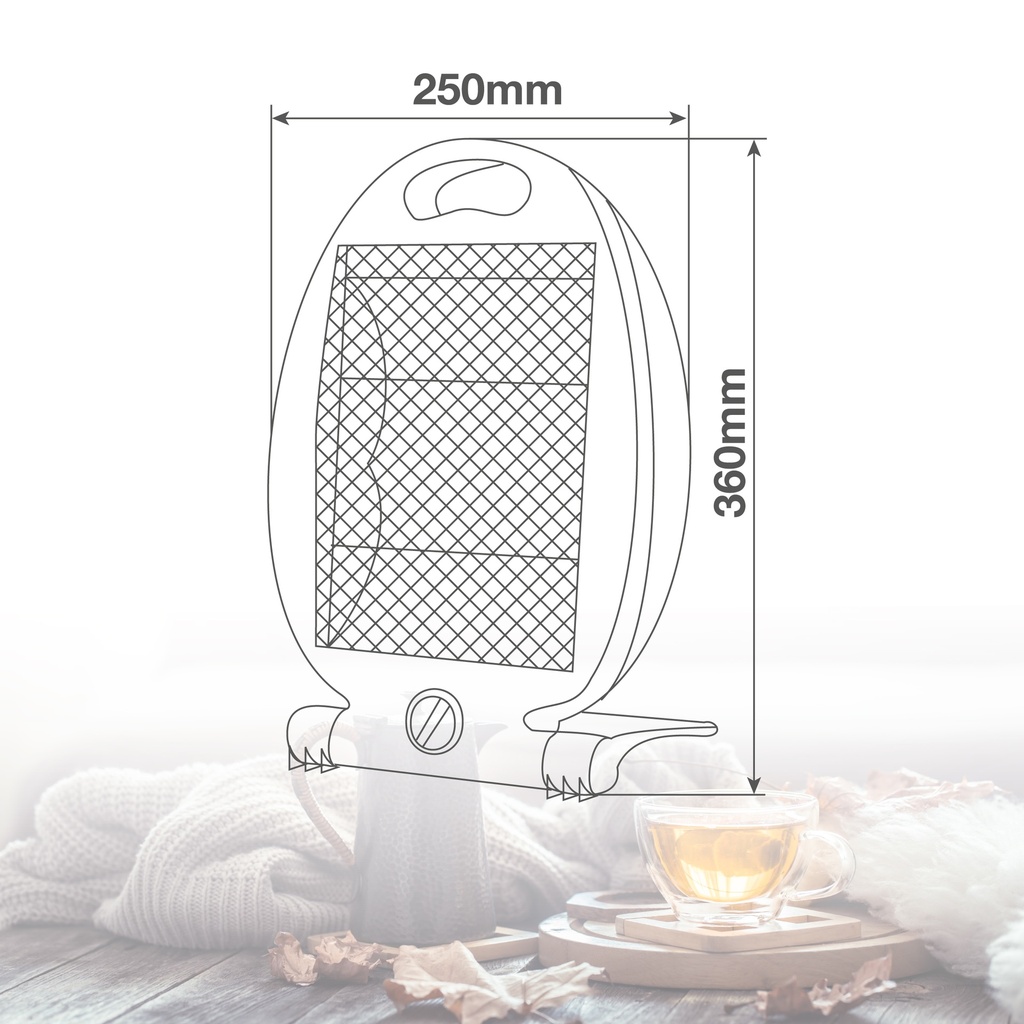 Estufa de cuarzo vertical Fartura Máx. 800W