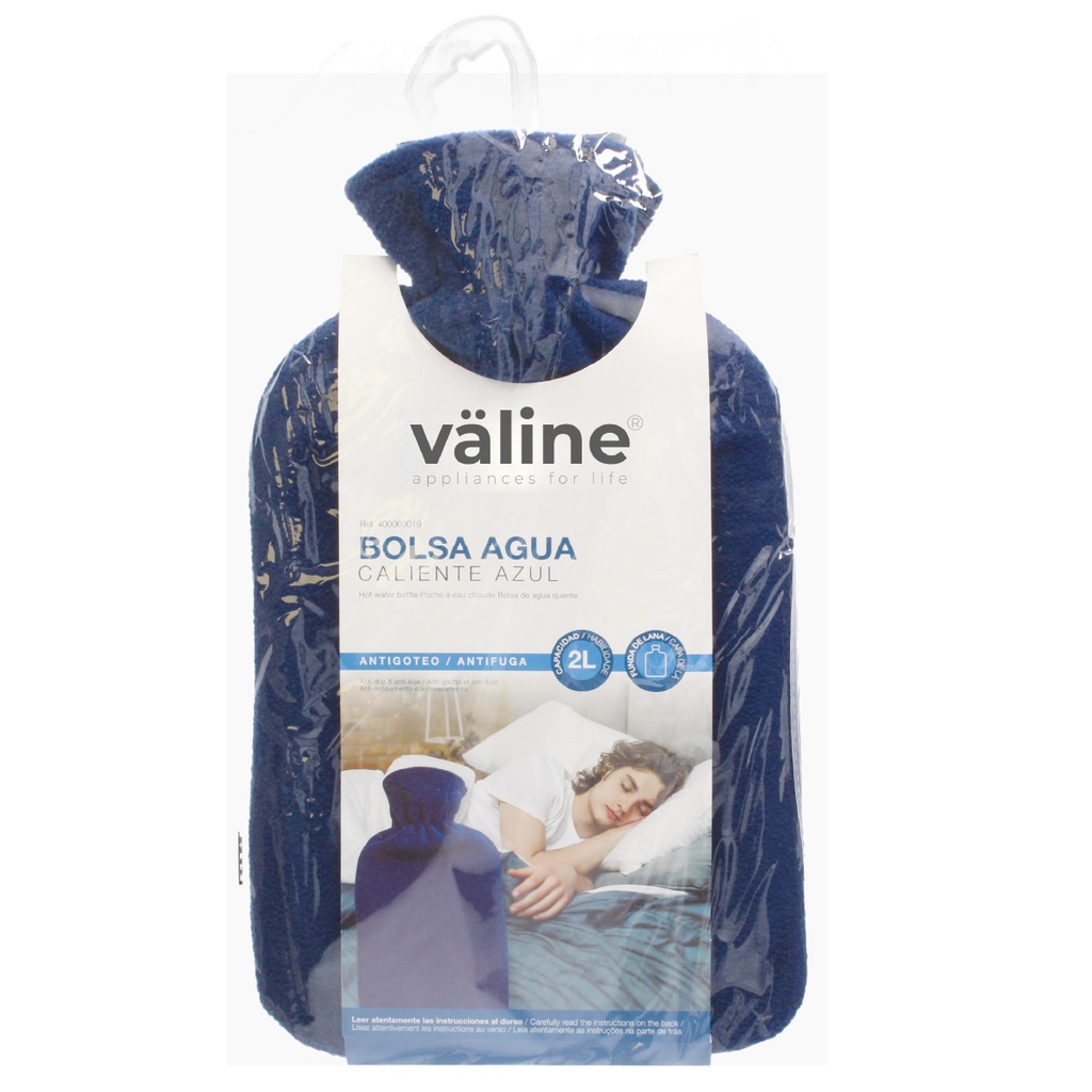 Bolsa de agua caliente 2L Azul