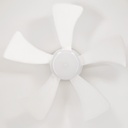 Mini ventilador techo Oristán con luz CCT regulable y mando Ø40 5 aspas DC Blanco 