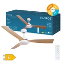 Ventilador techo Cefalú con luz CCT regulable y mando Ø132 3 aspas DC Blanco