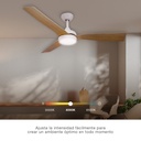 Ventilador techo Cefalú con luz CCT regulable y mando Ø132 3 aspas DC Blanco