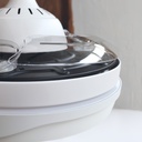 Ventilador techo Lentini con luz CCT regulable y mando Ø107 3 aspas retráctiles DC Blanco