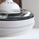 Ventilador techo Lentini con luz CCT regulable y mando Ø107 3 aspas retráctiles DC Blanco