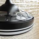 Ventilador techo Oliveri con luz CCT regulable y mando Ø107 3 aspas retráctiles DC Negro