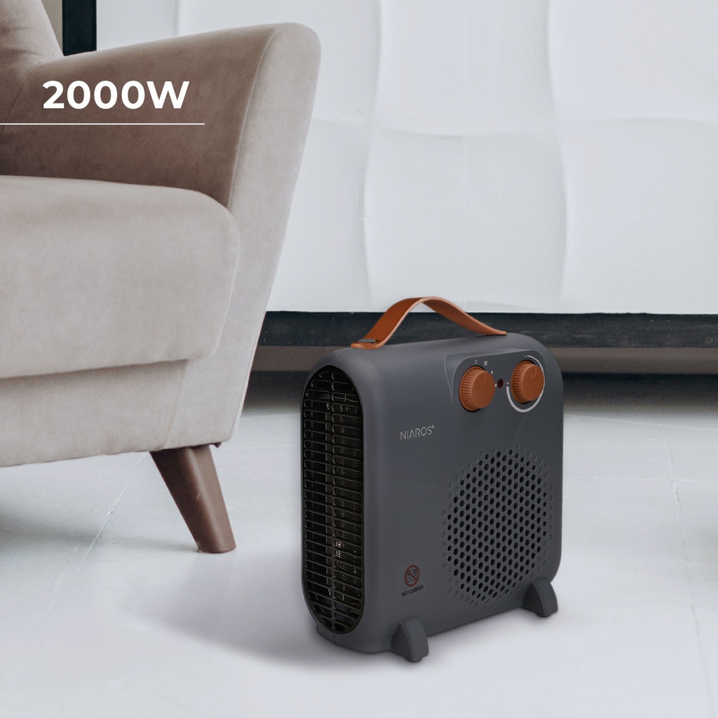 Calefactor eléctrico vertical/horizontal Aitsa Máx. 2000W Gris