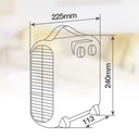Calefactor eléctrico vertical/horizontal Aitsa Máx. 2000W Gris