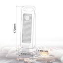 Calefactor eléctrico vertical giratorio cerámico Tanbar con mando y temporizador Máx. 2000W