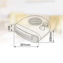 Calefactor eléctrico horizontal Besah Máx. 2000W Gris antracita