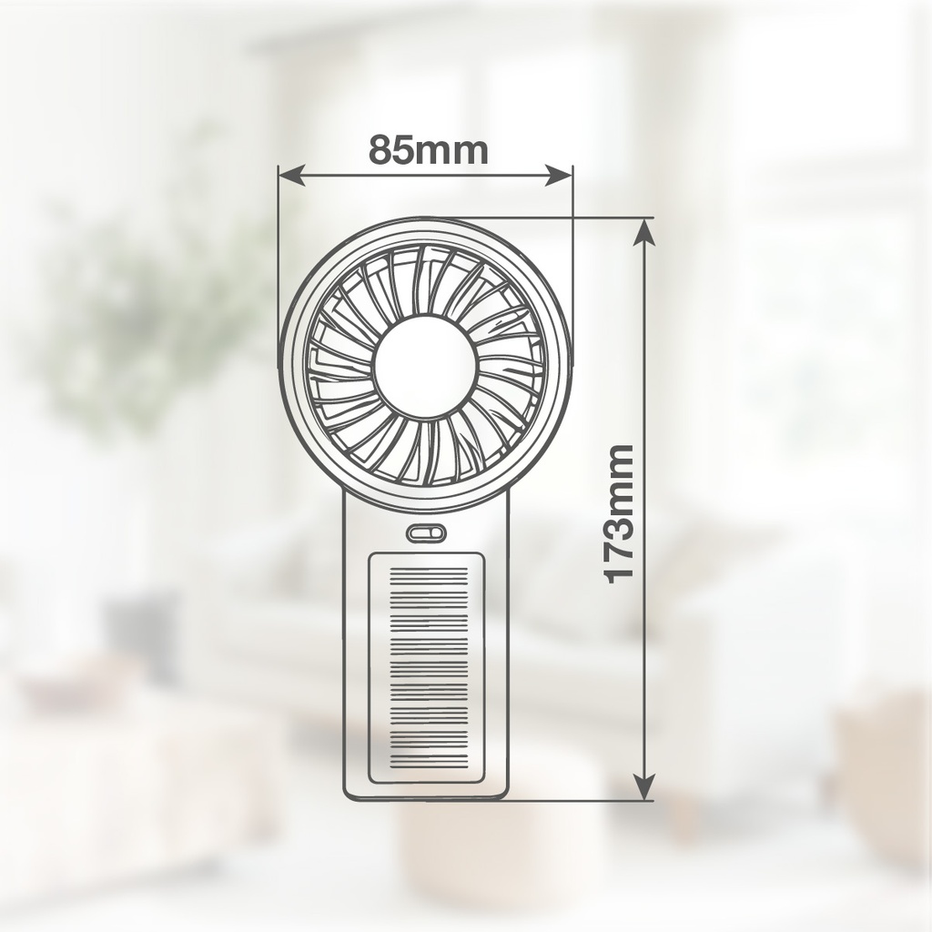 Mini ventilador solar Vainio Negro