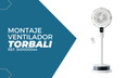 Ventilador vaporizador de pie Torbali Ø26cm 50W Blanco 