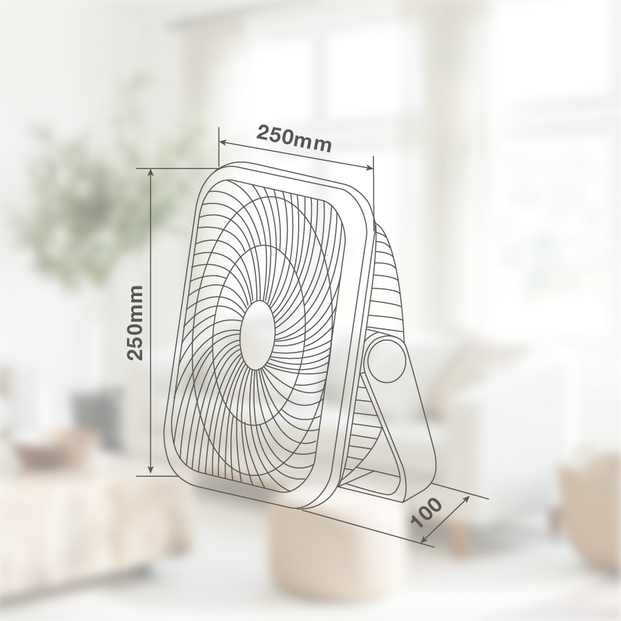 Ventilador portátil Rayna multifunción 25cm 9W Negro