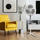Ventilador de pie Makena con temporizador Ø43cm 45W Blanco 