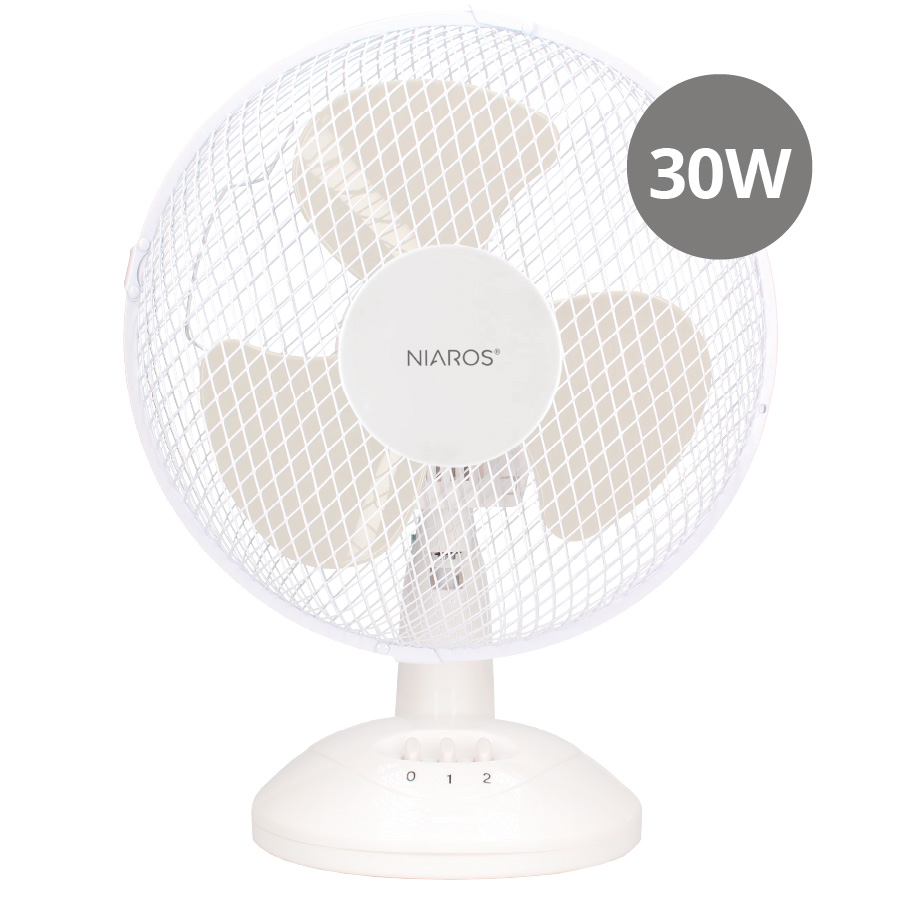 Ventilador de mesa Lindi Ø28cm 30W Branco