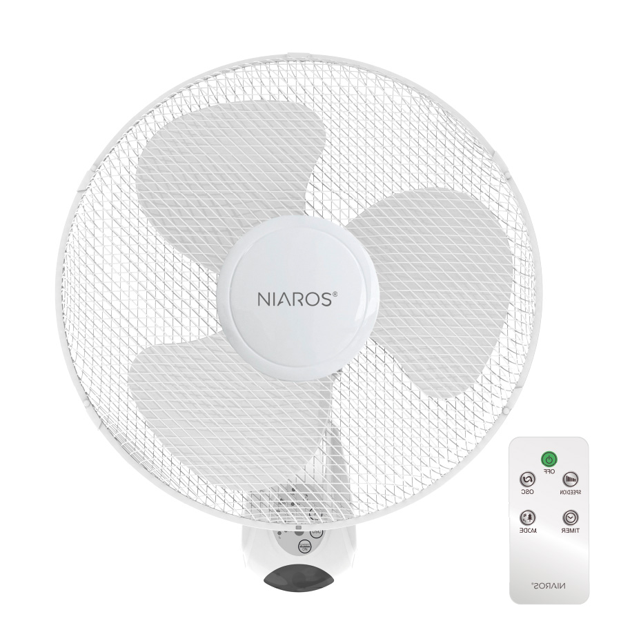 Wall Fan 43cm Ø 45W with remote
