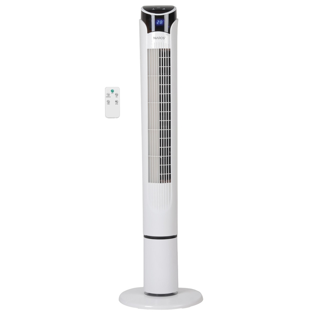 Kodima tower fan with controller 45W White