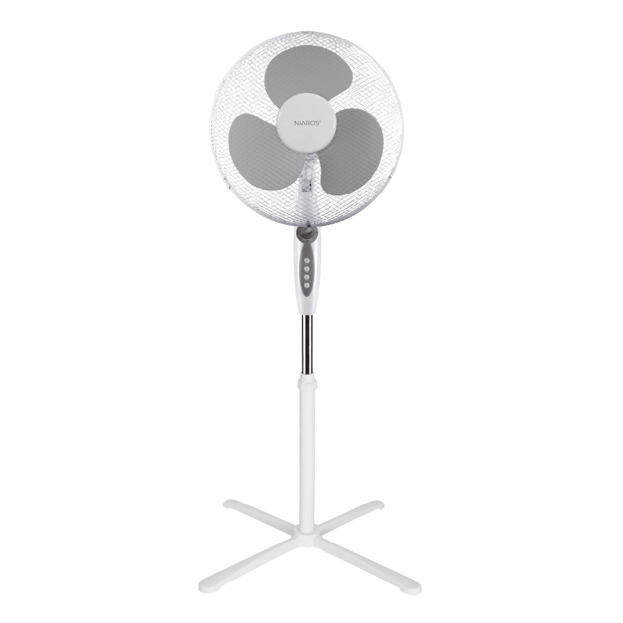 Ventilador de pé Makena com temporizador Ø43cm 45W Branco