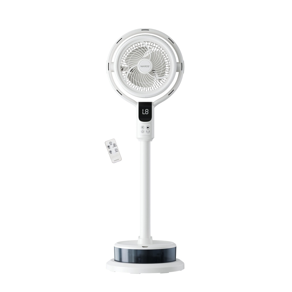 Ventilador vaporizador de pie Torbali Ø26cm 50W Blanco 