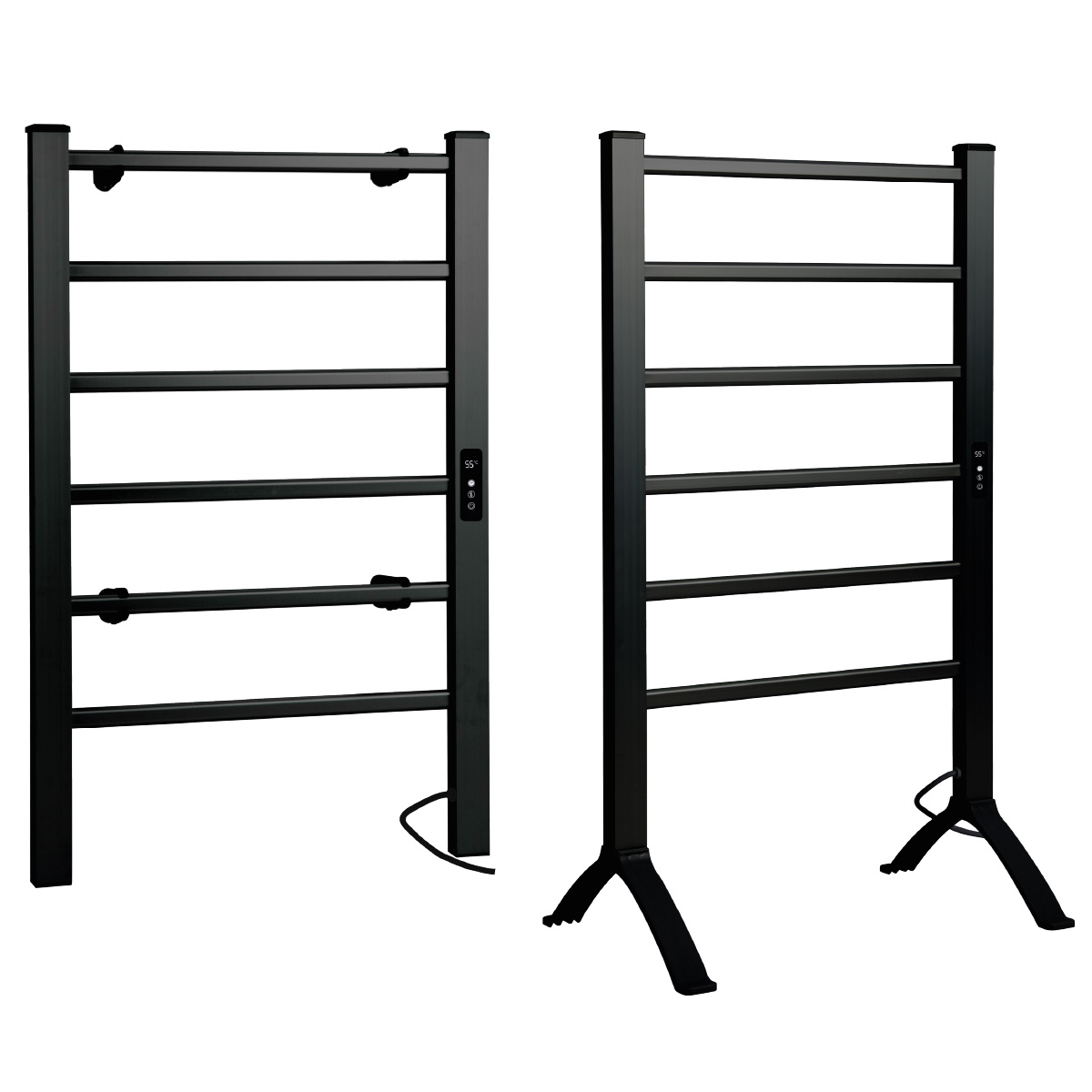 Hadim electric towel rail 2 in 1 with timer Max. 100W Black